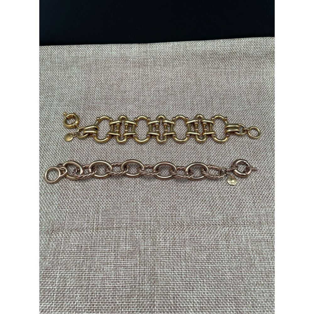 Gold-tone Bracelet Lot of 2 Chain Bracelets both J Crew